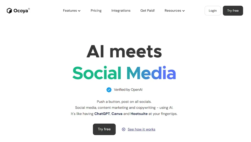 Ocoya AI marketing tool