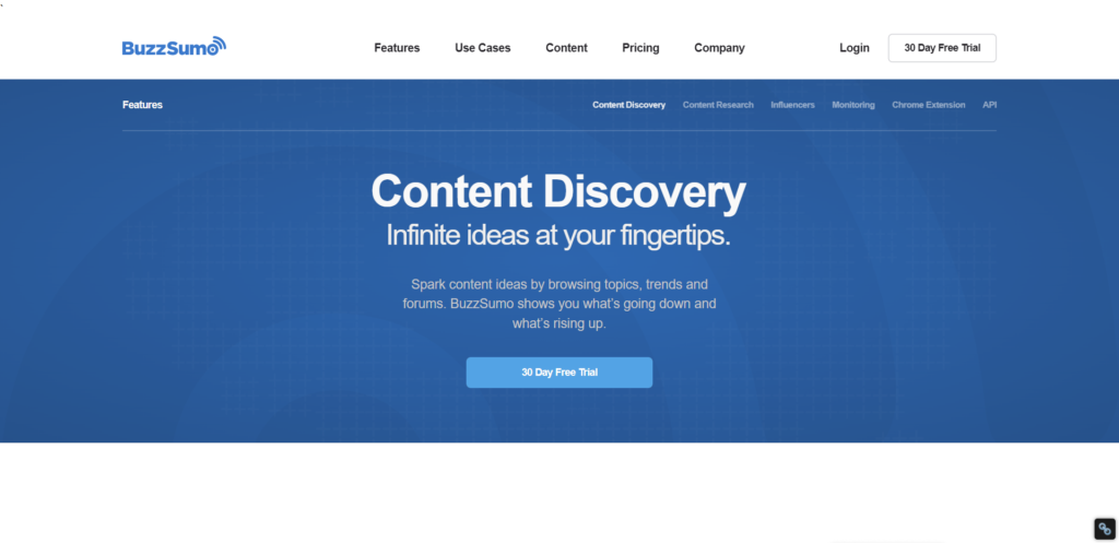 BuzzSumo - Explore BuzzSumo's Content Discovery Tools