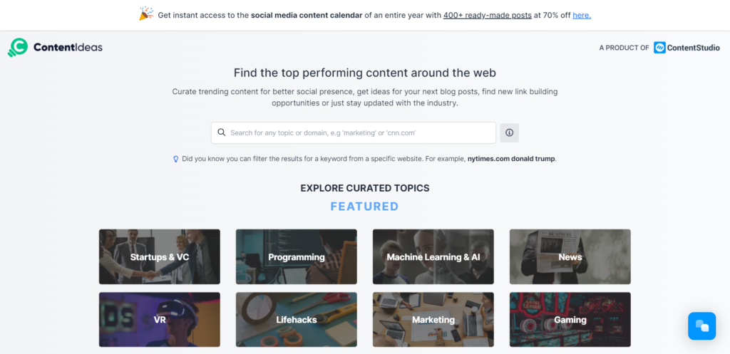 ContentIdeas_ Find Unlimited Content Ideas From the Web