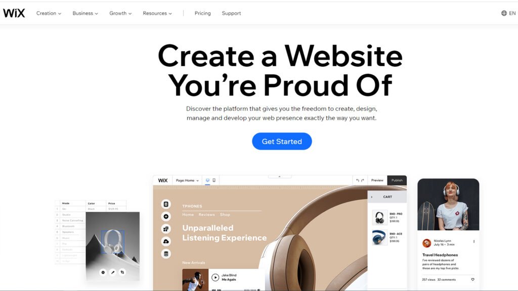 wix website builder