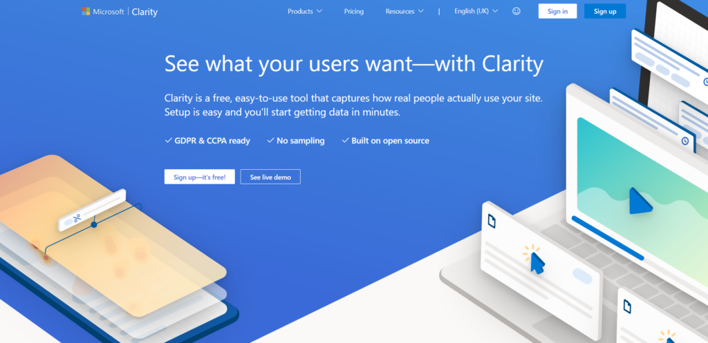 Microsoft Clarity - Free Heatmaps & Session Recordings