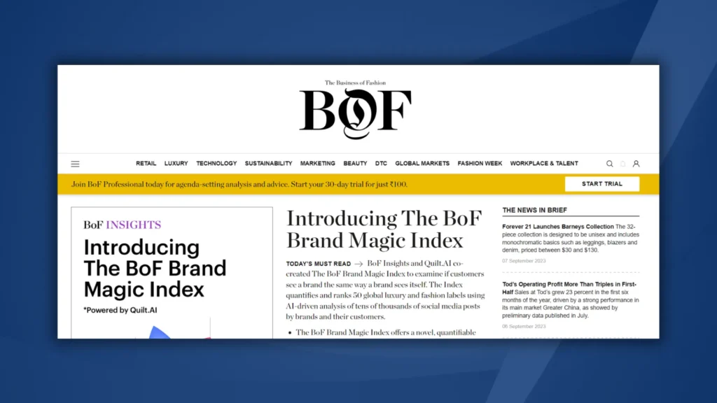 Introducing The BoF Brand Magic Index