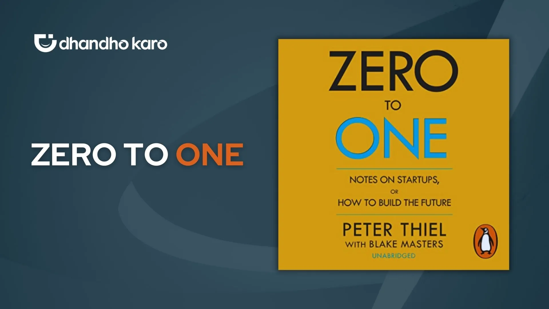 zero to one audiobook