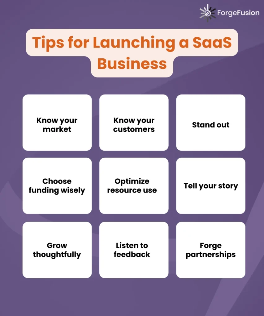 tips for launching saas business